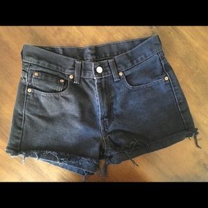 Black Levi Jean Shorts